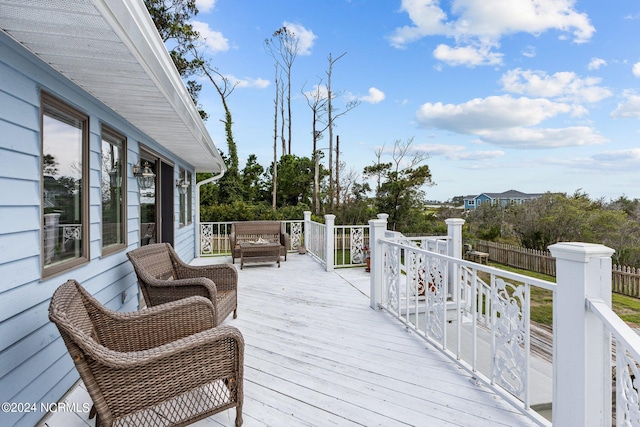 view of wooden deck