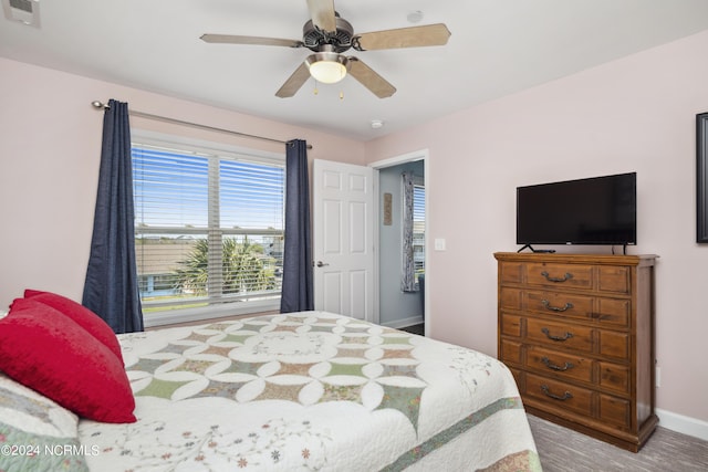 bedroom with ceiling fan