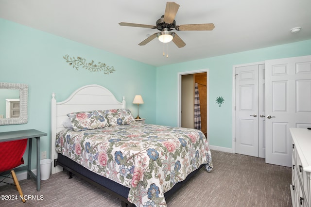 bedroom with ceiling fan