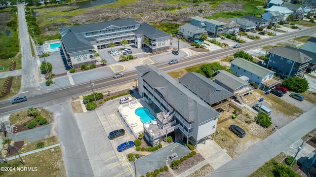 aerial view with a residential view