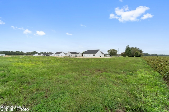 view of yard with a rural view