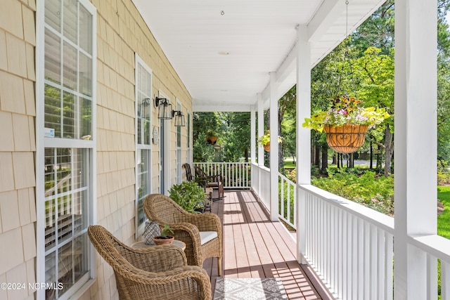 balcony with covered porch