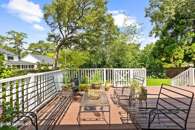 view of wooden deck