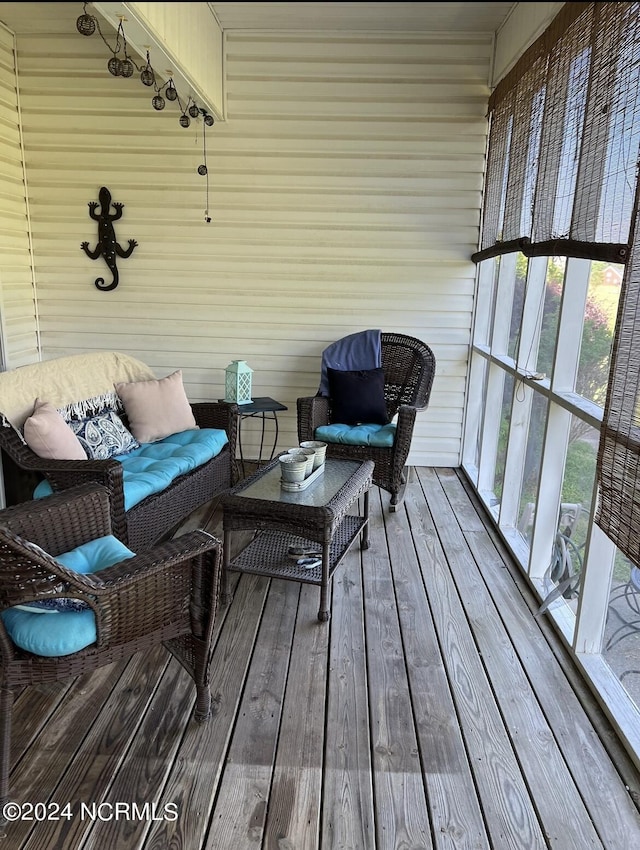 view of sunroom