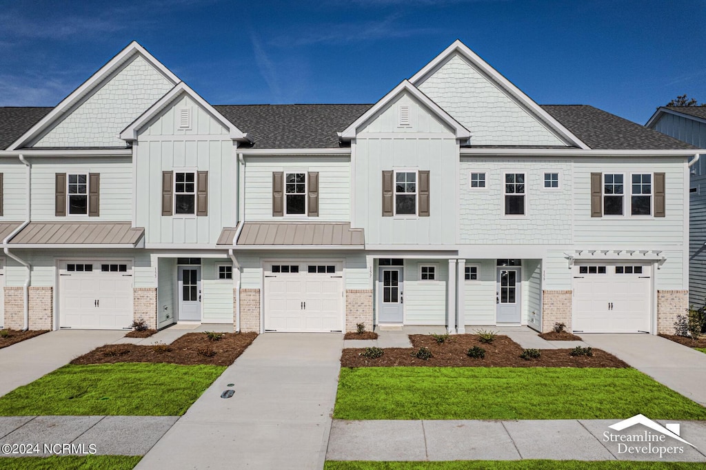 view of property with a garage