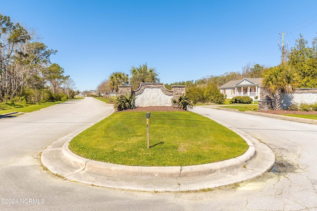 view of road with curbs