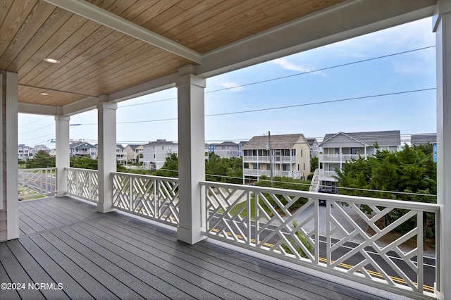 deck featuring a residential view