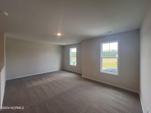 view of carpeted spare room