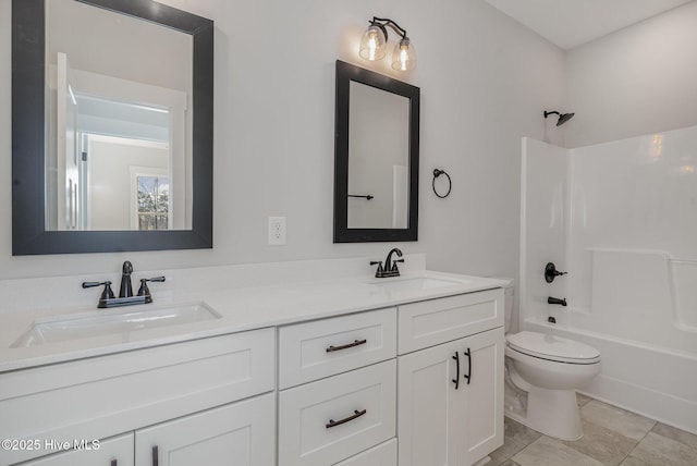 198 Ruskin Dr, Smithfield, NC 27577 - full bathroom featuring toilet, vanity, and shower / bathing tub combination