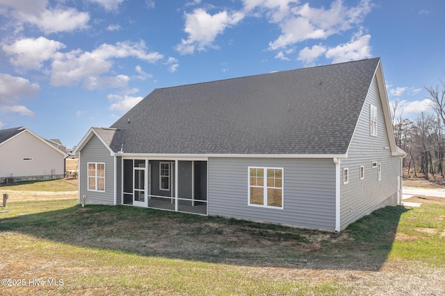 198 Ruskin Dr, Smithfield, NC 27577 - back of house featuring a yard and a sunroom