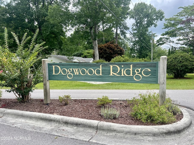 view of community sign