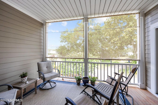 view of sunroom