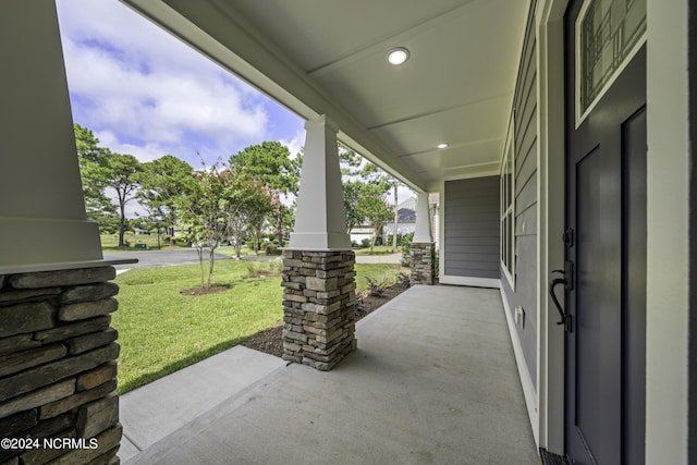 view of patio / terrace featuring a porch