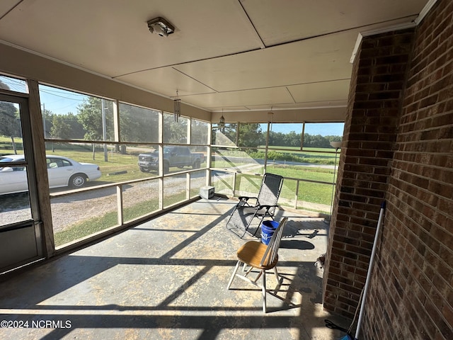 view of sunroom