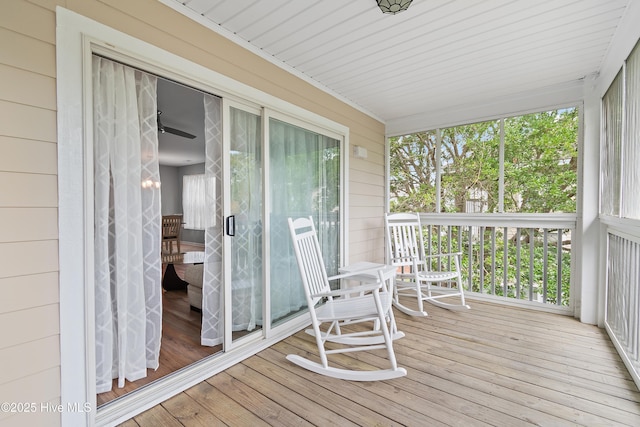 view of sunroom
