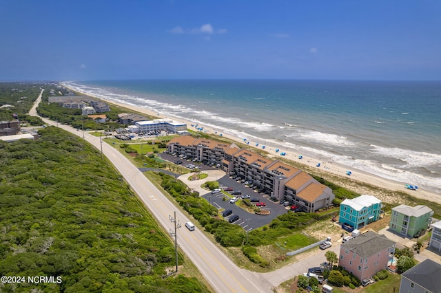 331 Salter Path Rd Unit 104, Pine Knoll Shores, NC 28512 - aerial view of waterfront with a beach