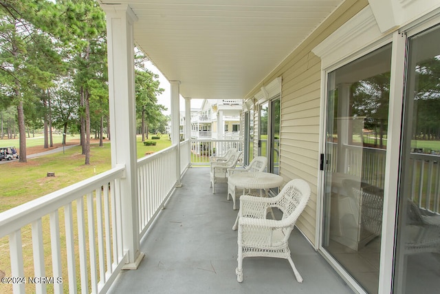 view of patio / terrace with a porch