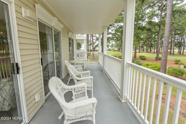 balcony with covered porch