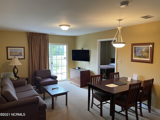 living room featuring carpet flooring