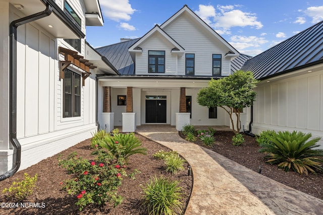 view of front of home with a porch