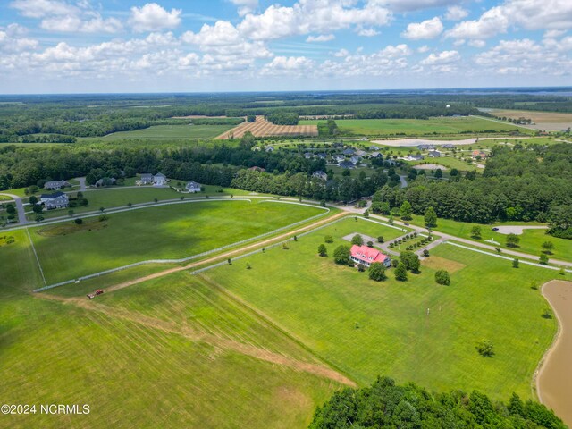 bird's eye view with a rural view