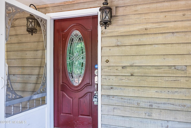 view of exterior entry