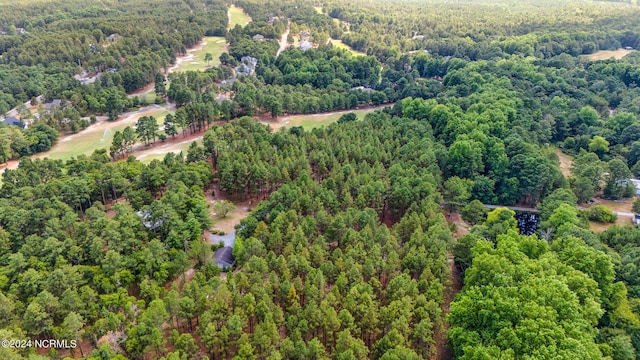 bird's eye view with a view of trees
