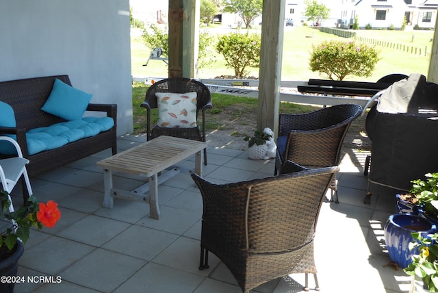 view of patio with outdoor lounge area