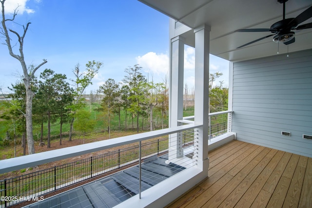 2597 Alvernia Dr, Castle Hayne, NC 28429 - deck featuring ceiling fan