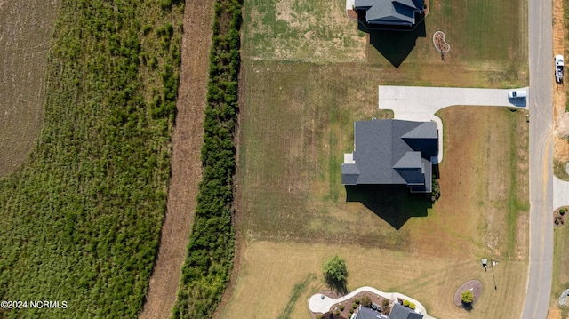 drone / aerial view featuring a rural view