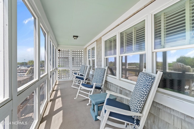 view of sunroom / solarium