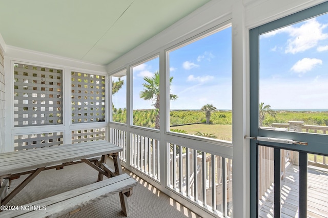 view of sunroom