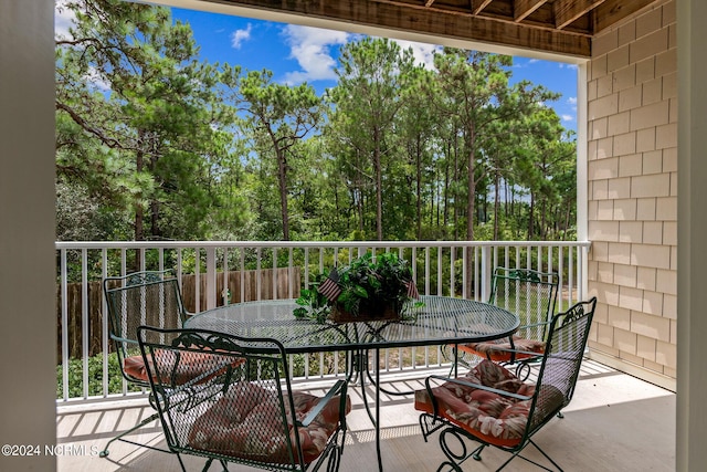 view of balcony