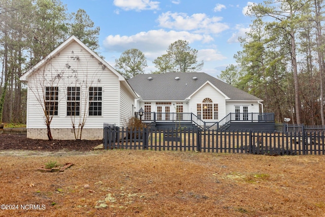 view of rear view of property