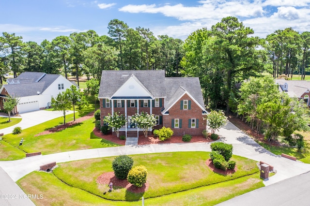 view of front of house with a front yard