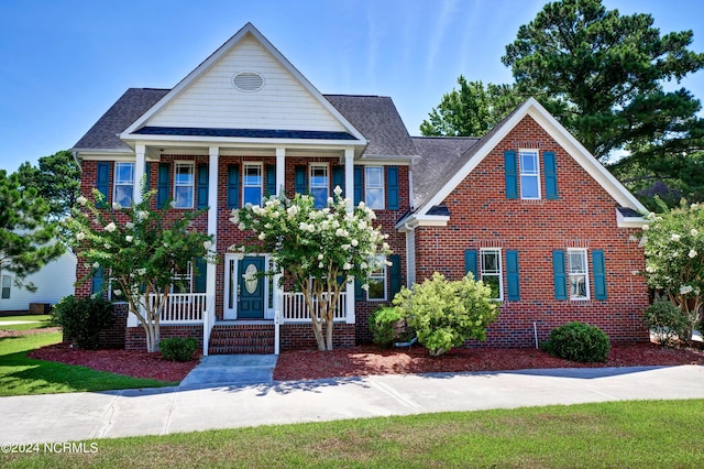 view of front facade featuring a porch