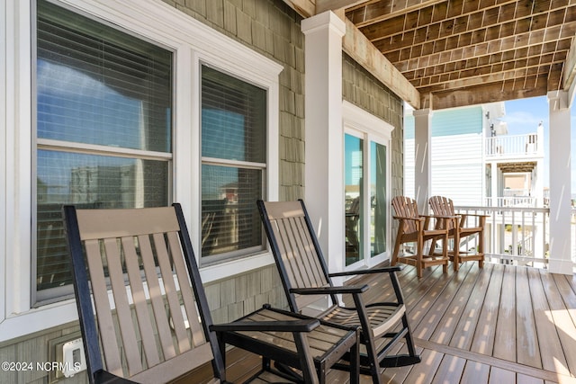 445 E Third St, Ocean Isle Beach, NC 28469 - view of wooden deck
