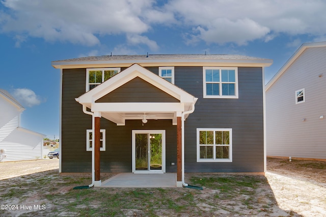 rear view of property with a patio