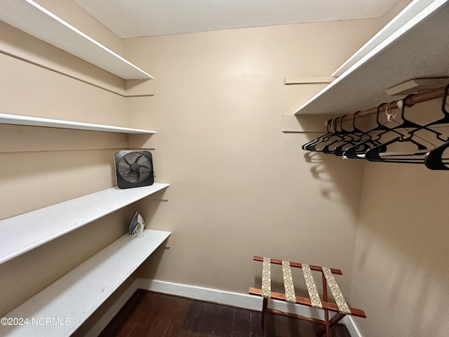 interior space with dark wood finished floors