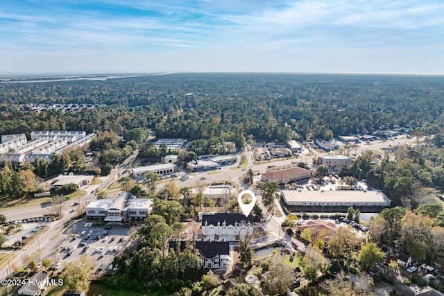 112 Seagate Pl, Wilmington, NC 28403 - aerial overview of property's location with a heavily wooded area