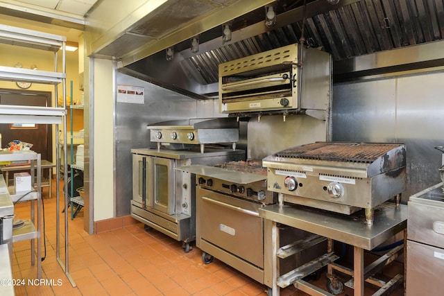 kitchen with stainless steel counters