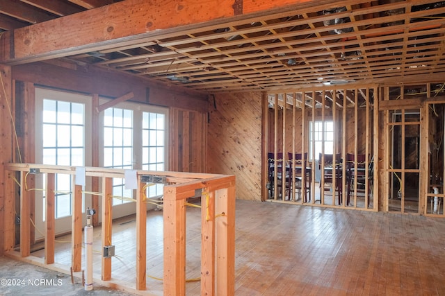 misc room with hardwood / wood-style floors