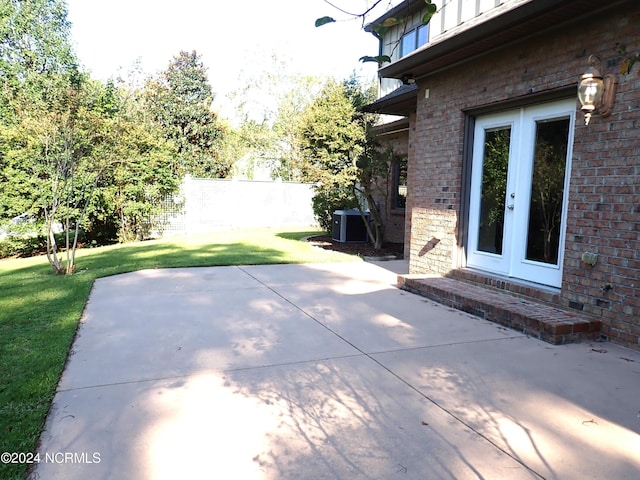 view of patio / terrace featuring central air condition unit