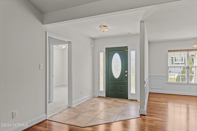 view of tiled entrance foyer