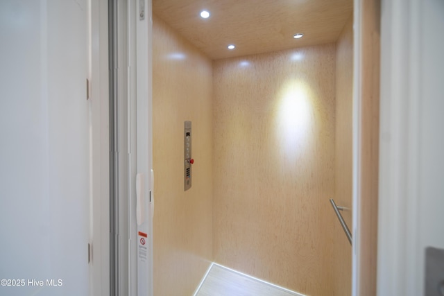 details with recessed lighting and elevator