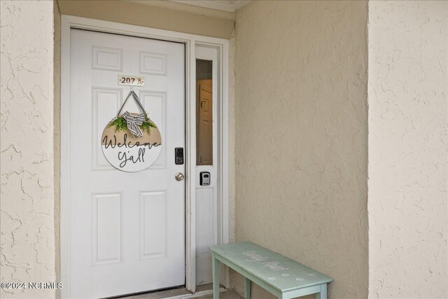 view of doorway to property