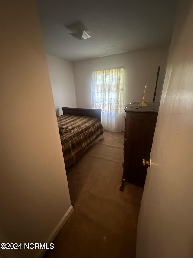 bedroom featuring carpet