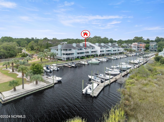 exterior space featuring a water view