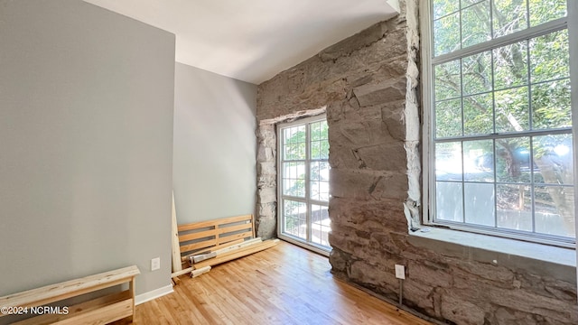 empty room featuring wood finished floors