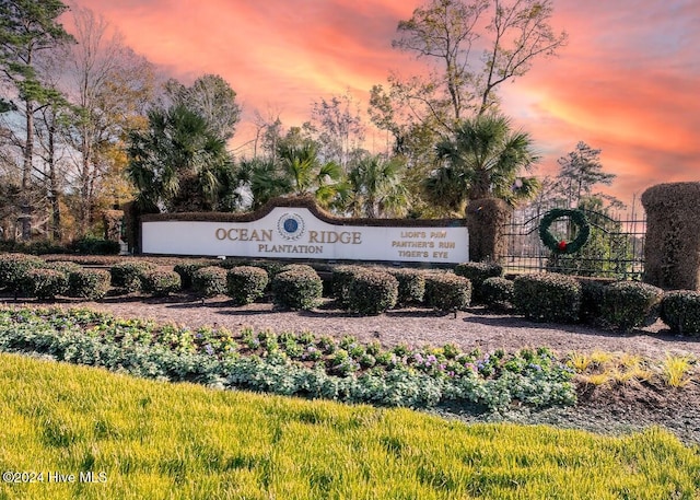 view of community sign